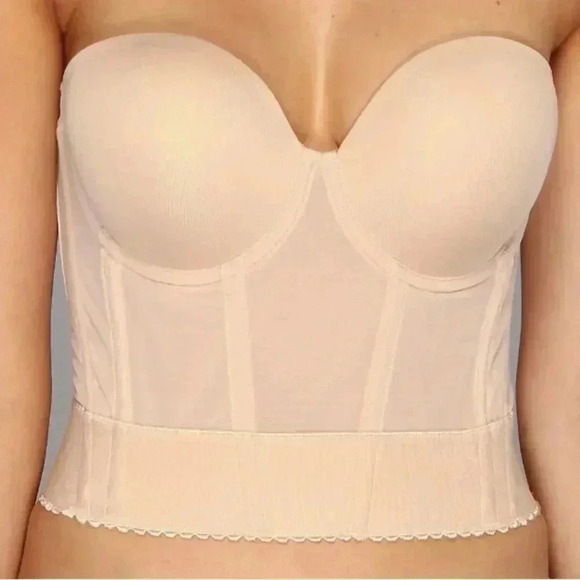 Wacoal Women's Natural Red Carpet Long Line Bustier Bra - Picture 1 of 8